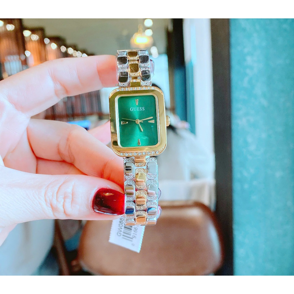 Đồng hồ nữ Guess GW0865L6 Ladies Gold Tone Analog Watch, Authentic, Full box, Luxury Diamond Watch