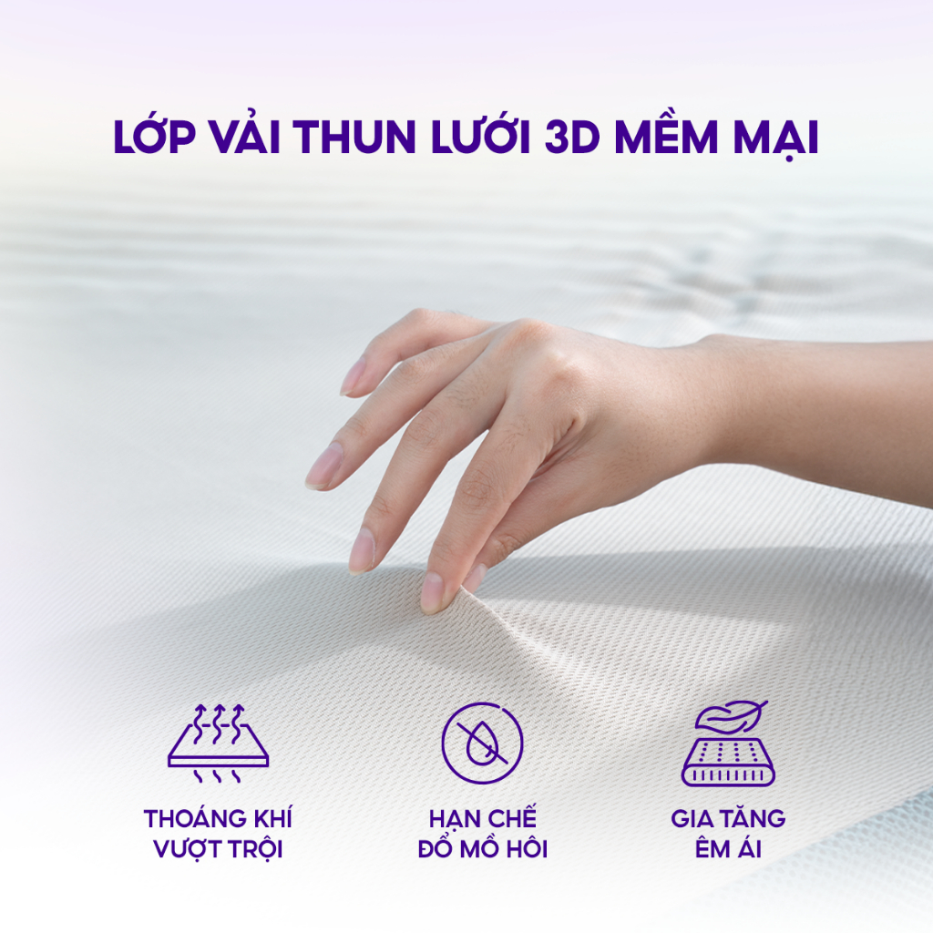 [24-25/6 TẶNG GỐI] Nệm Foam Cấu Trúc Lượn Sóng Goodnight Massage 9/10cm, nệm foam êm, đệm foam | BigBuy360 - bigbuy360.vn