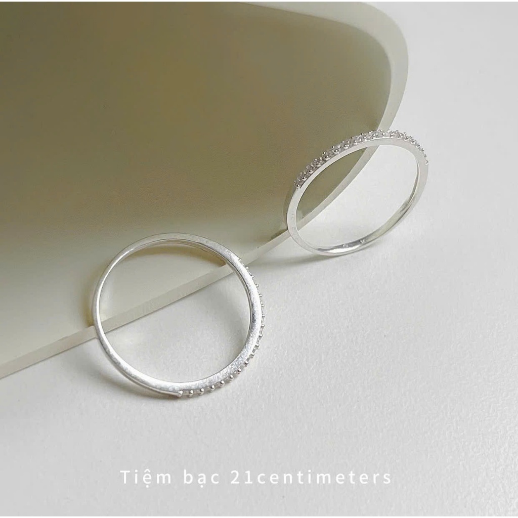 Nhẫn bạc Diamond Line, Nhẫn bạc Tiệm bạc 21Centimeters