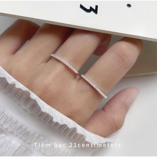 Nhẫn bạc Diamond Line, Nhẫn bạc Tiệm bạc 21Centimeters
