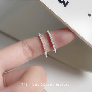 Nhẫn bạc Diamond Line, Nhẫn bạc Tiệm bạc 21Centimeters