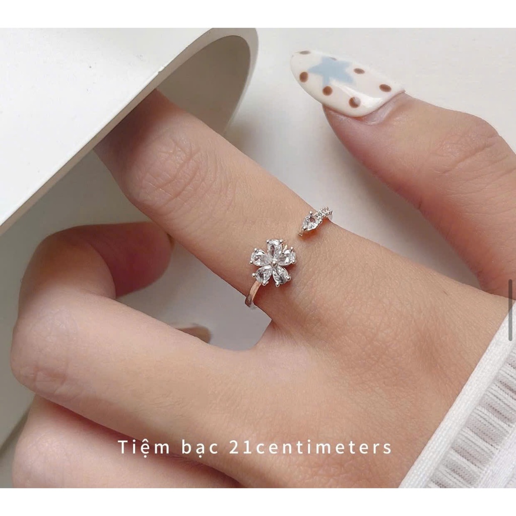 Nhẫn bạc Blossom Nhẫn bạc Tiệm bạc 21Centimeters