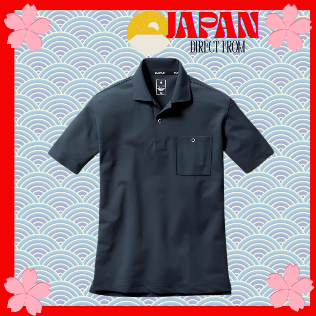 【Direct from Japan】[BURTLE] Unisex Short Sleeve Polo Shirt 667 - Stretch, Moisture-Wicking, Deodoriz