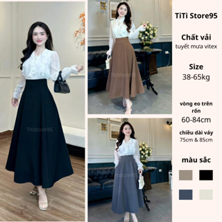 Chân váy xòe bồng 2 phiên bản 75cm - 85cm (Có túi, khóa kéo sau)