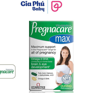 Vitamin Bầu Pregnacare Max hàng chính hãng có tem phụ đảm bảo chất lượng