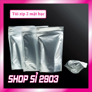 [1kg] Túi zip 2 mặt bạc đủ size