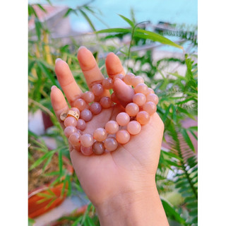 [HẠT LẺ] Hạt tròn lẻ đá Mặt trời (đá Sunstone), đá Năng lượng