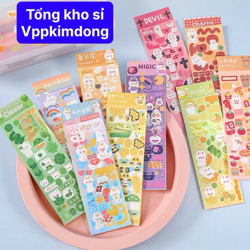 Set 200/100/60 tấm Sticker lấp lánh trang trí ảnh idol, toploader cán hologram siu rẻ kimdongstore