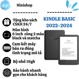 Máy đọc sách Kindle Basic 2022-2024 TẶNG KÈM BAO DA