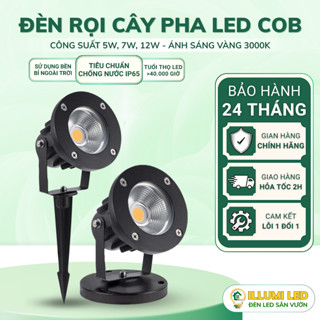 Đèn Rọi Cây, Đèn Chiếu Cây Cảnh Sân Tiểu Cảnh Ngoài Trời 12W 7W Trang Trí Sân Vườn Kháng Nước IP65