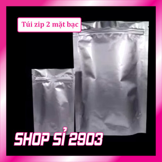 [1kg] Túi zip 2 mặt bạc đủ size