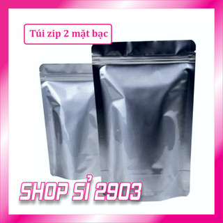 [1kg] Túi zip 2 mặt bạc đủ size