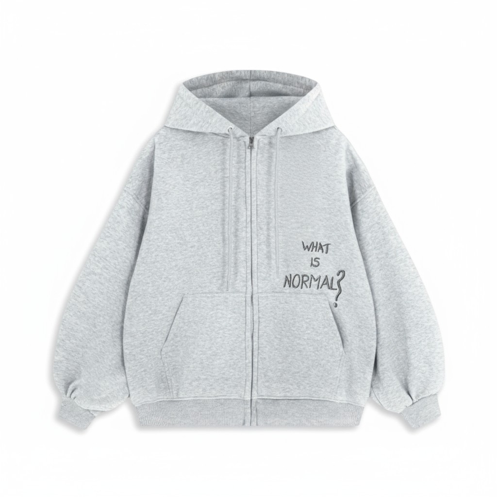 Áo Khoác Hoodie Zip NORMAL Unisex Nón 2 Lớp Trùm Qua Đầu Khóa Kéo Phao Vải Nỉ Chính Dày Dặn - GUFA