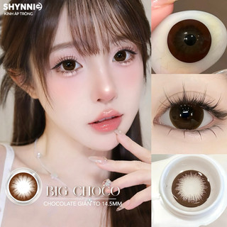  1 CẶP LENS CHOCO GIÃN TO  14.5MM  hack mắt to màu đậm dễ thương - SHYNNIE LENS 