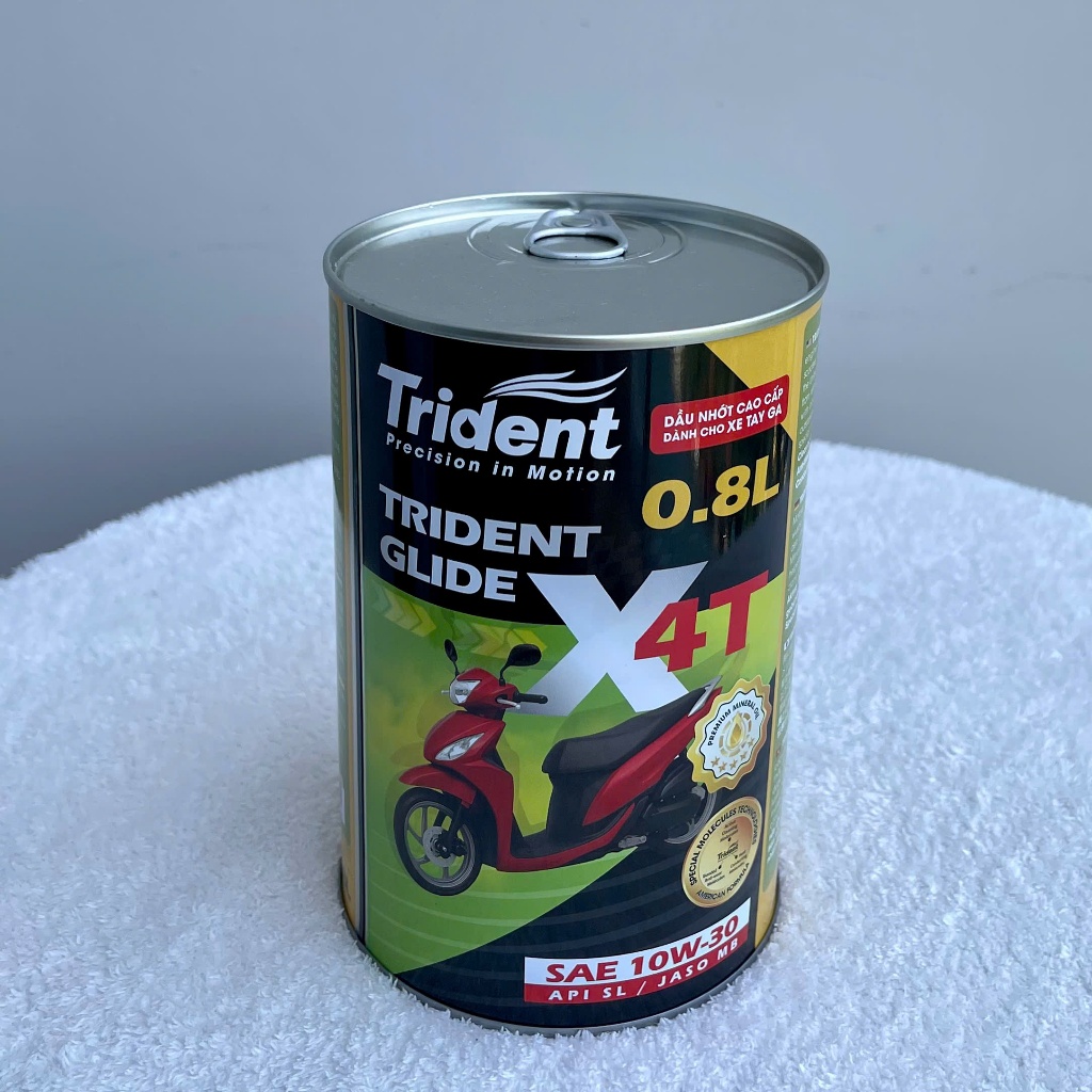 Dầu nhớt cao cấp cho xe tay ga Trident Glide X 4T SEA 10W30 0.8L API SL/JASO MB