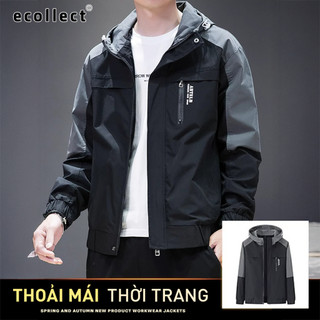  Áo khoác gió nam ECOLLECT G06 phom rộng có mũ trượt nước phong cách workwear Công Sở Thu Đông 2025 