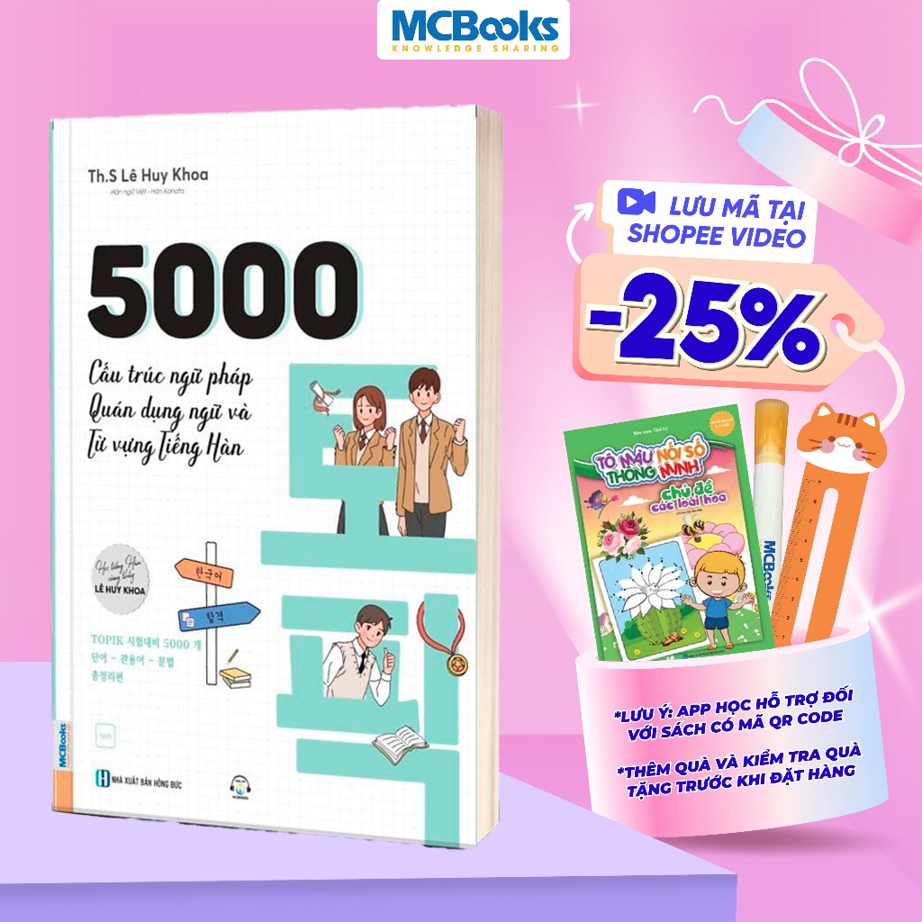 Sách - 5000 cấu trúc – quán dụng ngữ – từ vựng tiếng Hàn