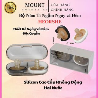 Bộ Núm Ti, Ti Giả Ngày Và Đêm HEORSHE Silicon Nguyên Khối Không Đọng Hơi Nước, Không Hằn Má Bé Chính Hãng