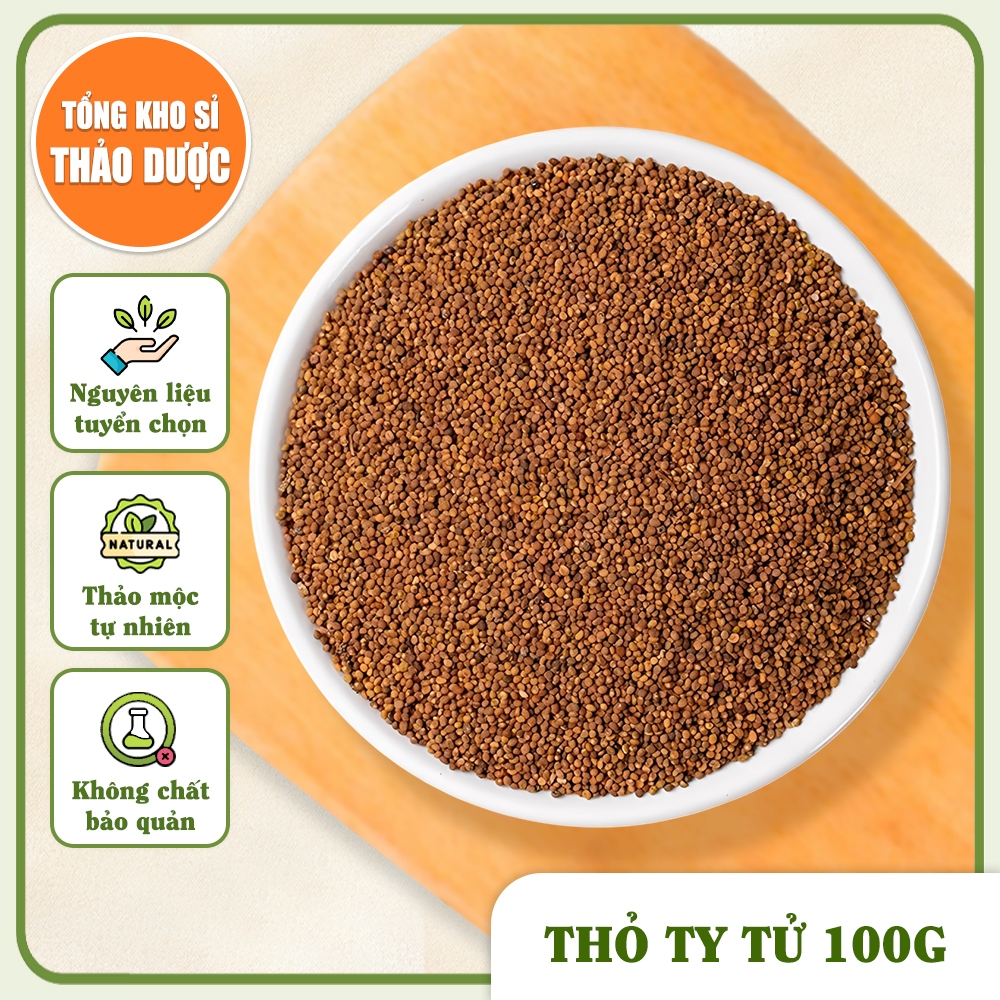 Thỏ ty tử 100g, hạt ty tử, cây tơ hồng sấy khô, sạch, không lẫn tạp chất - Tổng Kho Sỉ Thảo Dược
