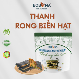  Thanh Rong Biển Hạt BOBONA Túi Hộp 8 Thanh 160g Ăn Vặt Healthy An Toàn Sức Khoẻ Tiện Lợi 