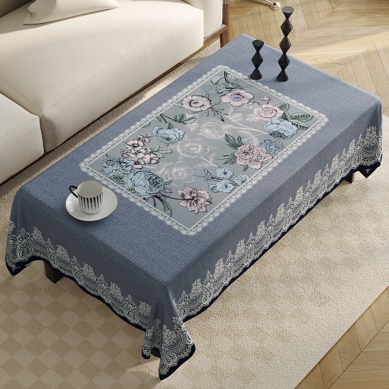 In hình chữ nhật khăn trải bàn chống thấm nước và chất liệu PVC