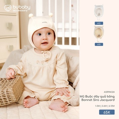 Mũ Bonnet quả bông Siro Bubaby