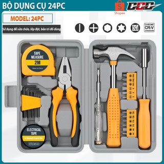 Bộ Dụng Cụ 24 Món Tua Vít, Kìm, Búa, Bút Thử Điện Đa Năng, Dụng Cụ Sửa Chữa Gia Đình