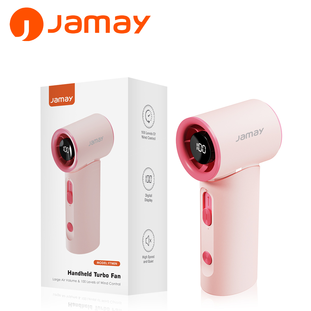 JAMAY Quạt cầm tay bỏ túi 25000 vòng/phút tản nhiệt nhanh màn hình kỹ thuật số thời tiết nóng bức thiết yếu F7MINI | BigBuy360 - bigbuy360.vn