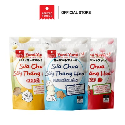 Combo 3 túi Sữa chua sấy thăng hoa cho bé Yumi Yumi Asuzac đủ loại 30g /36g