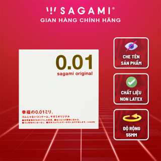  Bao cao su Sagami 001 - non latex - siêu mỏng - hộp 1 chiếc 