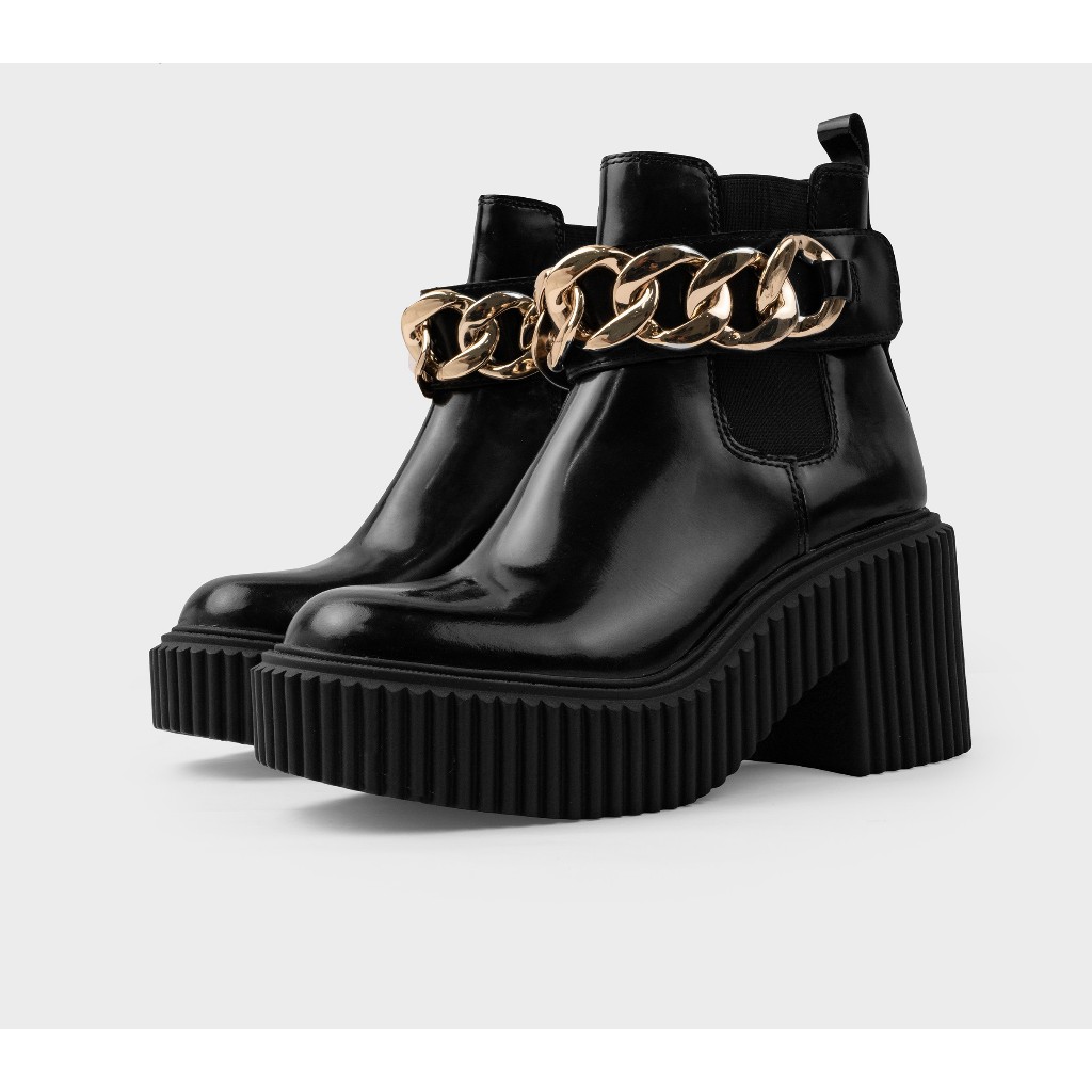 Boots Lửng Cao Gót Aldo (đen xích) Chính Hãng Lẻ Size