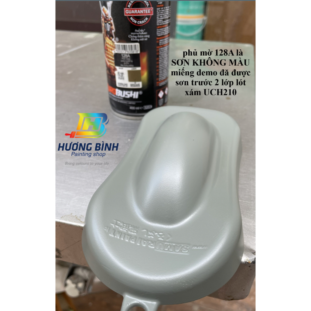 Sơn xịt Samurai không màu, sơn phủ mờ / phủ nhám bề mặt - 128A (400ml/chai)
