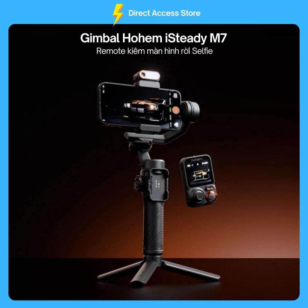 Tay cầm chống rung Hohem iSteady M7 tích hợp AI Tracking Remote tích hợp màn hình cao cấp chính hãng
