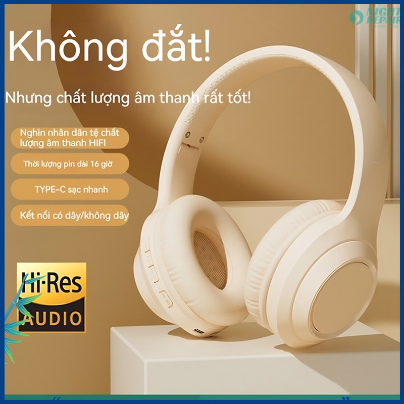 Tai nghe bluetooth chụp tai không dây chống tiếng ồn có thể gập lại kèm mic, Đi kèm với Audio Line