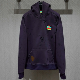  Áo hoodie nam nữ PB nỉ chân cua thêu chữ logo bông hoa ngực phối wash rách loang 2 lớp dày dặn HD63P 