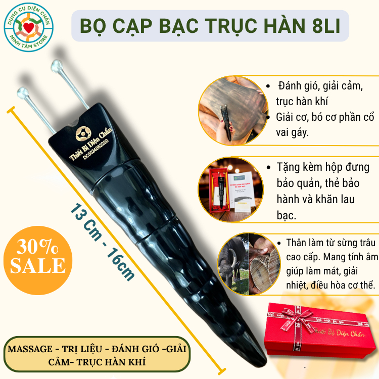 Bọ Cạp Sừng Đầu Bạc - Đánh Gió, Giải Cảm, Trục Hàn, Cạo gió  -  Dụng Cụ Diện Chẩn