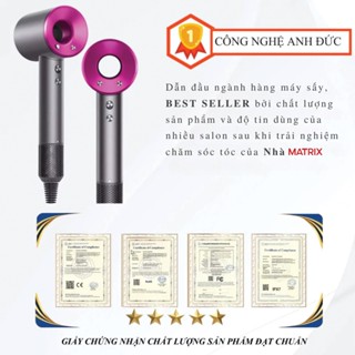 Máy sấy tóc ion âm Matrix, công suất lớn 2800w, động cơ không cánh quạt êm ái, bảo hành 12 tháng
