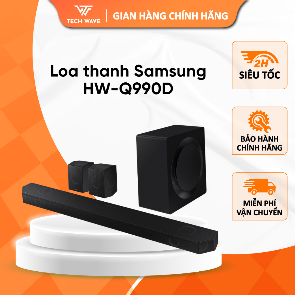 Loa thanh Samsung HW-Q990D 11.1.4 kênh – Công suất 656W, Dolby Atmos Wireless, Hàng Chính Hãng