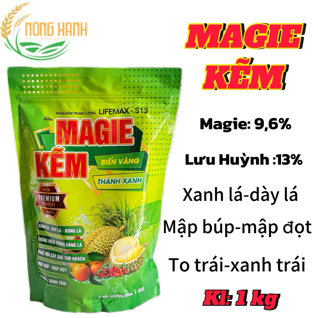 Magie kẽm (gói 1kg) biến vàng thành xanh