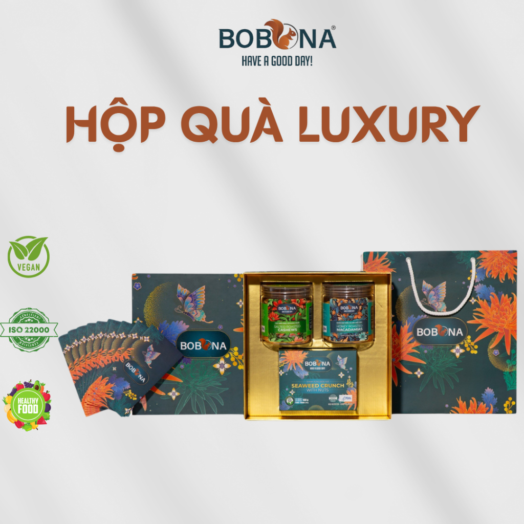 Hộp Quà Luxury BOBONA Siêu Hạt Cao Cấp, An Toàn Sức Khỏe Tiện Lợi