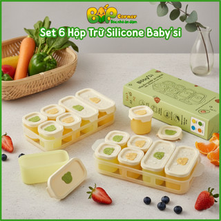 Set Hộp Trữ Đông Thức Ăn Cho Bé BabySi – Hộp Silicon Cao Cấp 50ml & 125ml Kèm Khay Nhựa, An Toàn, Tiện Lợi, Dễ Vệ Sinh