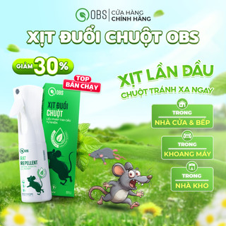  Xịt Đuổi Chuột OBS Xịt Đuổi Côn Trùng Thành Phần Tự Nhiên An Toàn Cho Con Người và Thú Cưng 200ml 