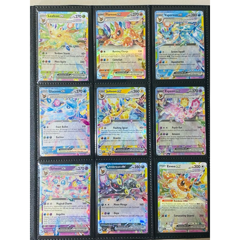 Set 9 Card Evee EX Pokemon English