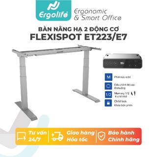  Bàn Nâng Hạ Ergonomic Flexispot E7 ET223 2 Động Cơ Tải Trọng 125Kg Nâng Hạ 58-123cm 