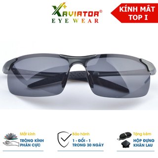 Kính Mát Nam AVIATOR 8177 – Đổi Màu Tự Động, Phân Cực Chống Chói, Gọng Nhôm Magiê