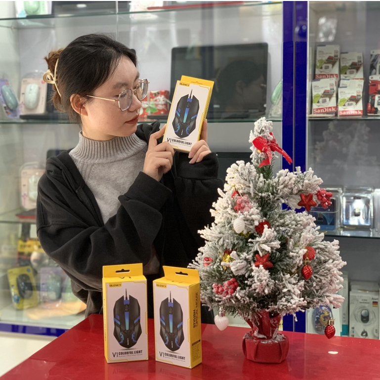 Chuột Gaming chính hãng Glowy, T-WOLF, Model: V1|LED RGB|USB - Bảo hành 1 năm | BigBuy360 - bigbuy360.vn