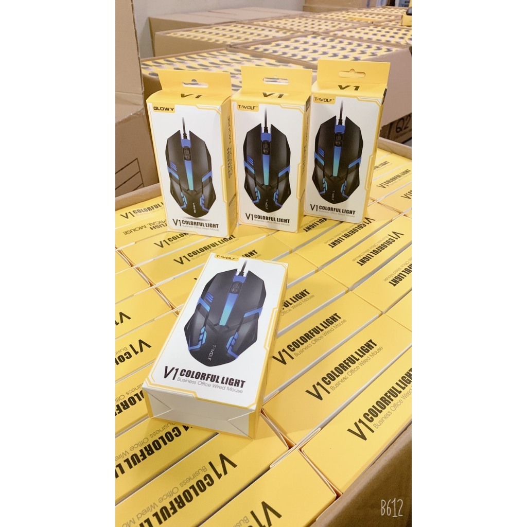 Chuột Gaming chính hãng Glowy, T-WOLF, Model: V1|LED RGB|USB - Bảo hành 1 năm | BigBuy360 - bigbuy360.vn