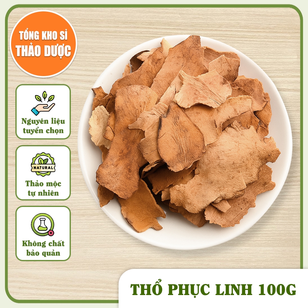 Thổ phục linh sấy khô 100g, củ khúc khắc đỏ, thái lát mỏng, thơm, đẹp - Tổng Kho Sỉ Thảo Dược