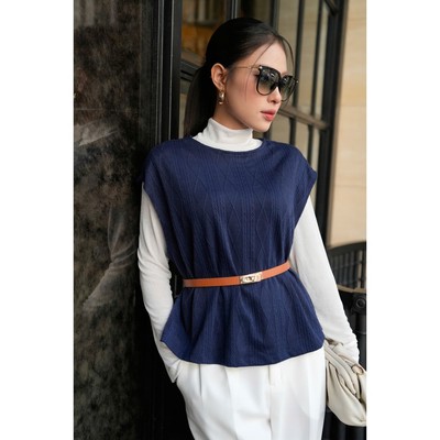 Set Áo Len GIle Nữ Phối Áo Thun Giữ Nhiệt Cổ Lọ MY WAY Công Sở Cao Cấp 6MAT1313 6MAT4140