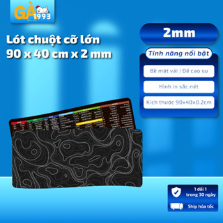  Lót chuột 90x40cm dày 2mm tấm lót chuột bàn phím full bo viền chắc chắn da dạng mẫu 